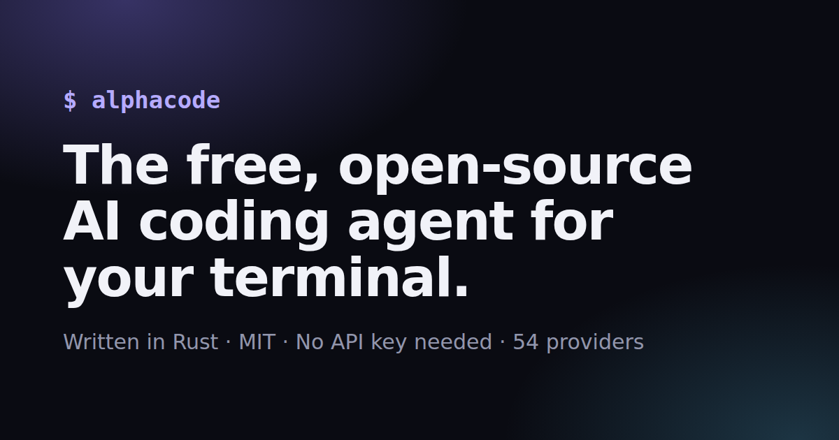 Alpha Code (AlphaCode): Free Open-Source AI Coding Agent